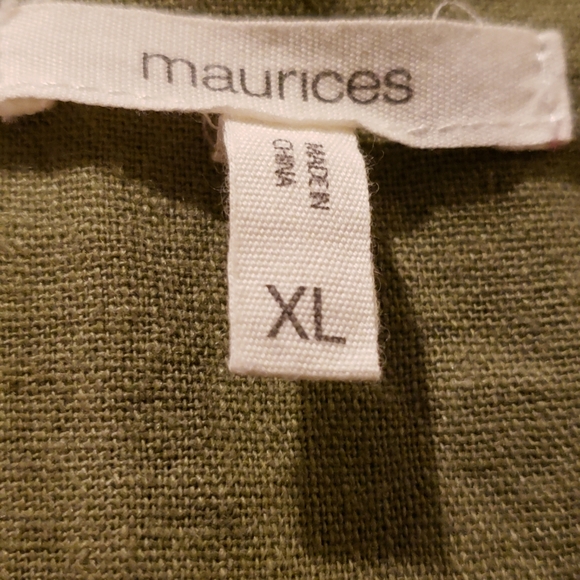 Maurices - linen - distressed hem open front jacket - size XL - Picture 5 of 6